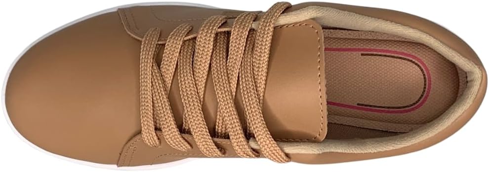 Tênis Moleca Feminino Napa Neo nude casual confortável com solado branco