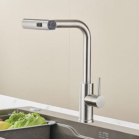 Torneira Gourmet Monocomando YESOP Inox Escovado com 3 Modos de Jato - Imagem 2