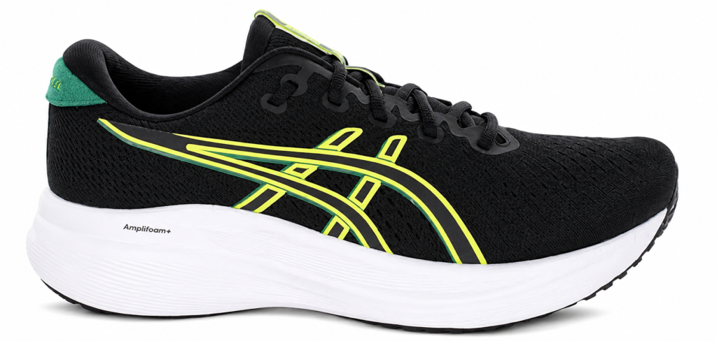 Tênis ASICS GEL-Excite 11 Masculino preto e amarelo para corrida e caminhada