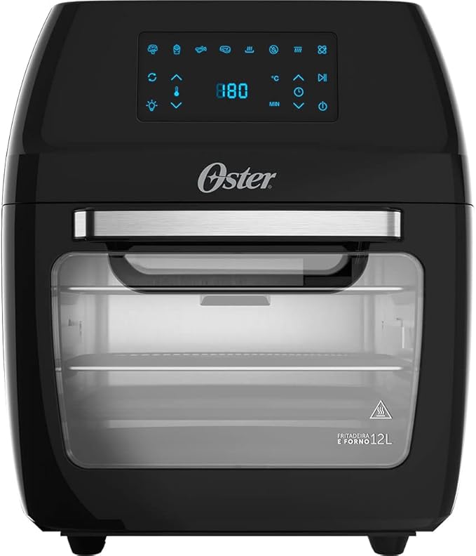 Air Fryer Oster Oven Fryer 12 litros OFRT780 3 em 1 com painel touch e espeto rotisserie
