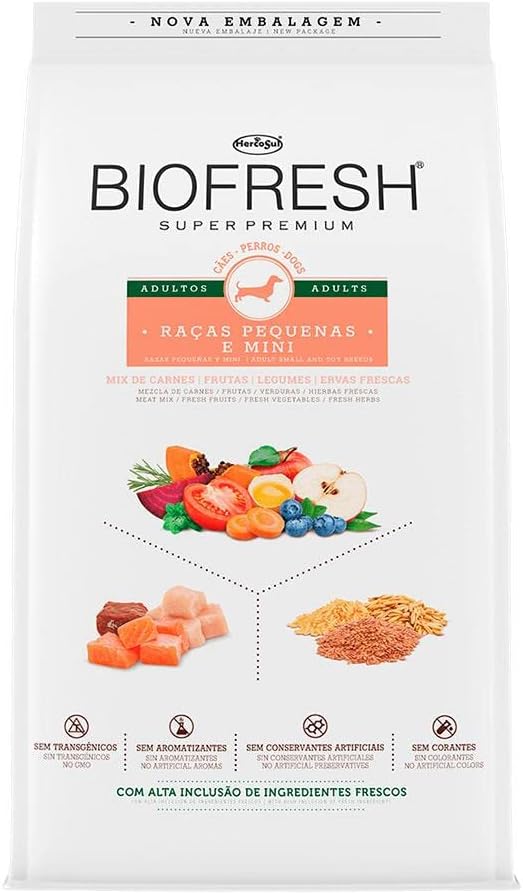 Biofresh Super Premium Adulto Mini/Pequeno 10,1 kg para Cães Adultos de Pequeno Porte