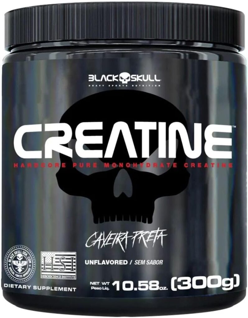 Black Skull Creatine Monohidratada 300 g entre as melhores creatinas monohidratadas da ZEGGY