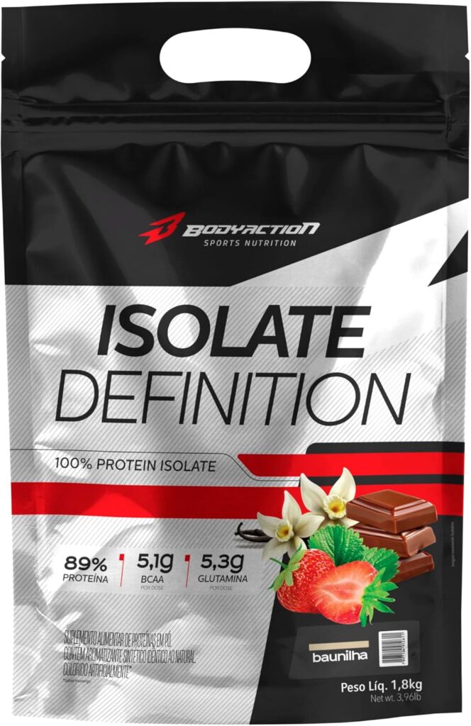 Whey Protein Isolado BodyAction Isolate Definition Refil 1,8 kg sabor baunilha