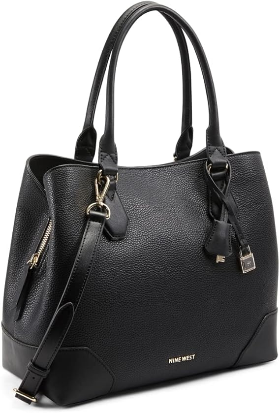 Bolsa Feminina Nine West Brooklyn Jet Set Carryall em Couro Preto