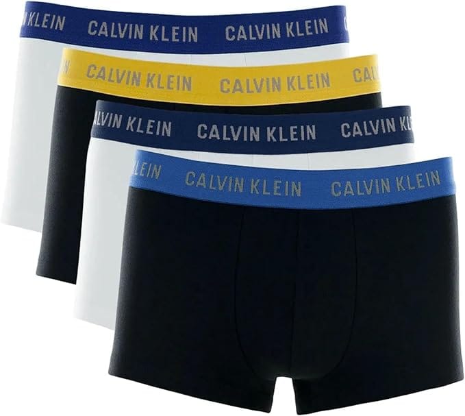 Kit com 4 Cuecas Boxer Calvin Klein Low Rise Trunk Original Masculinas