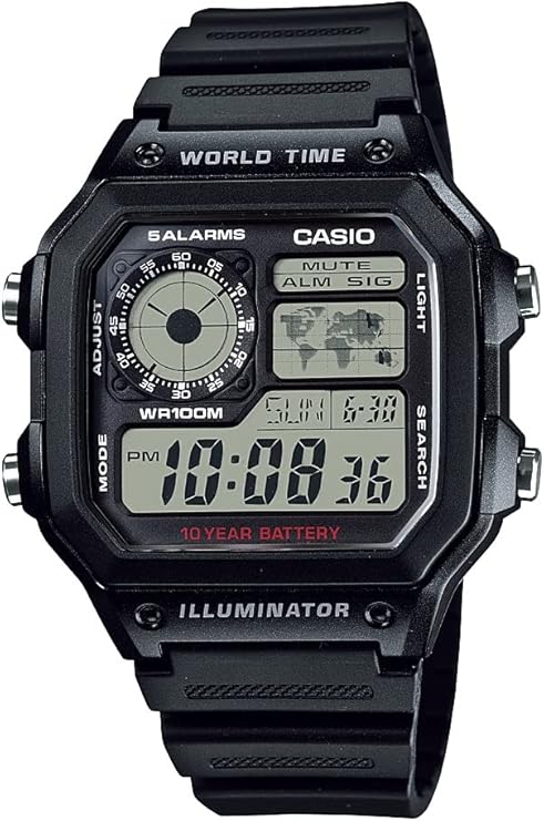 Casio AE-1200WH relógio digital masculino Casio Royale