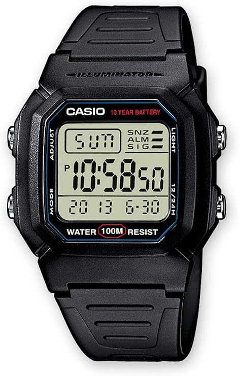 Relógio Casio W-800H-1AVDF digital esportivo masculino preto