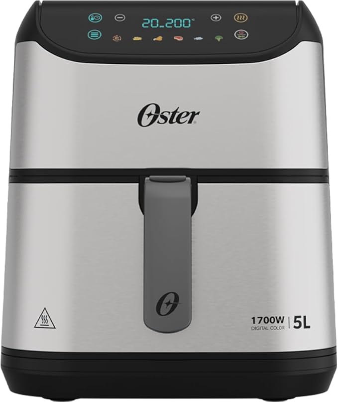 Fritadeira Digital Oster 5 litros em aço inox com painel Touch Digital