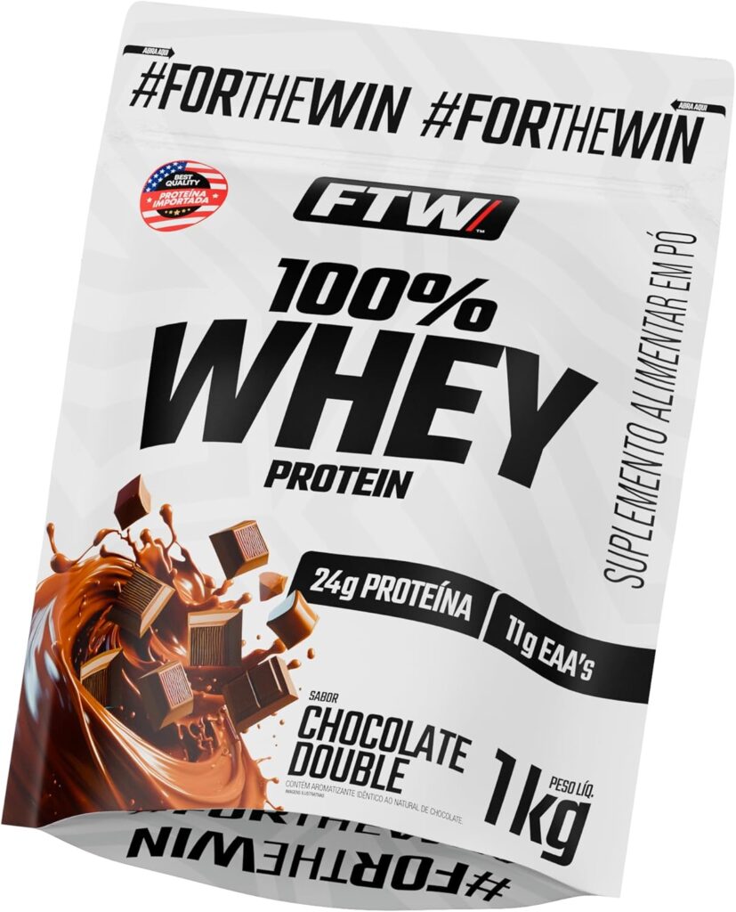 FTW 100% Whey Protein Concentrado 1 kg Chocolate Double entre os melhores whey protein concentrado