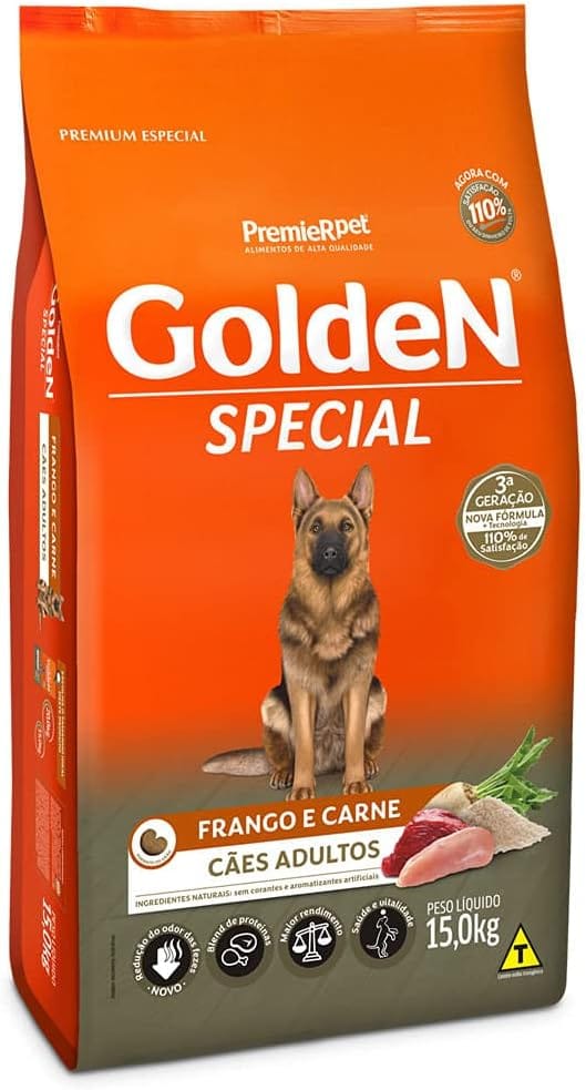 Ração Golden Special para cães adultos sabor frango e carne 15 kg