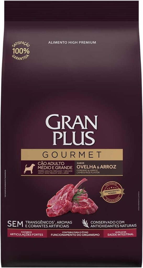 GranPlus Gourmet Cães Adultos Médio e Grande Porte Ovelha e Arroz 15 kg