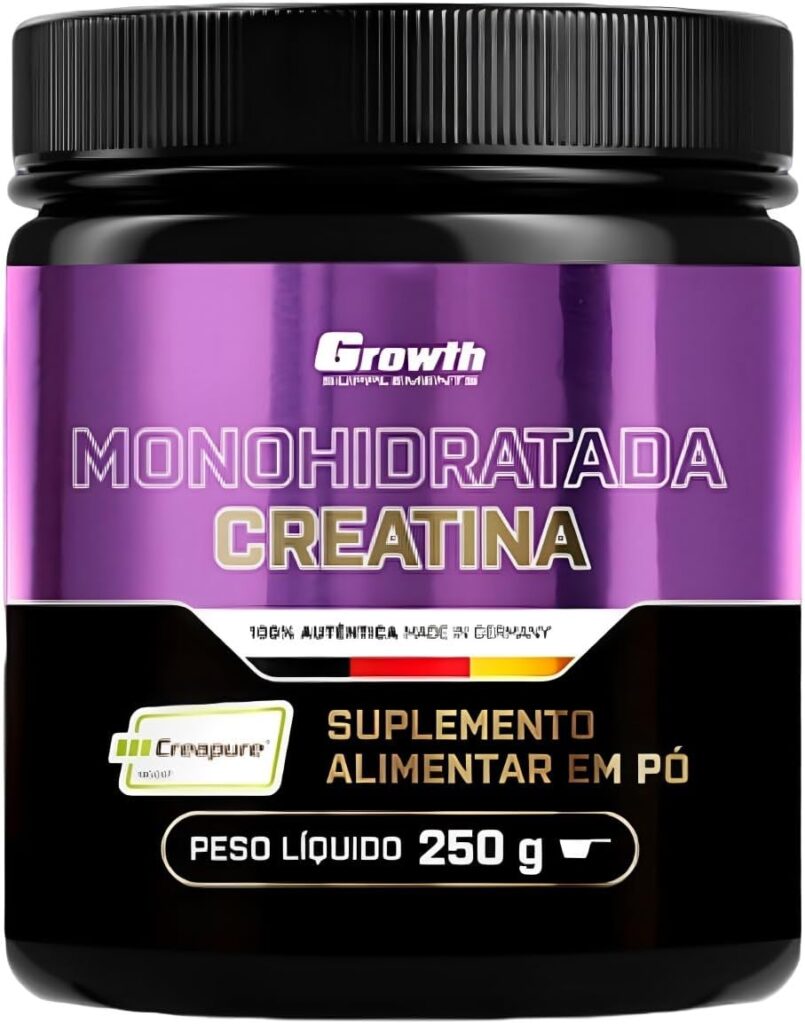 Growth Creatina Creapure 250 g creatina monohidratada importada da Alemanha