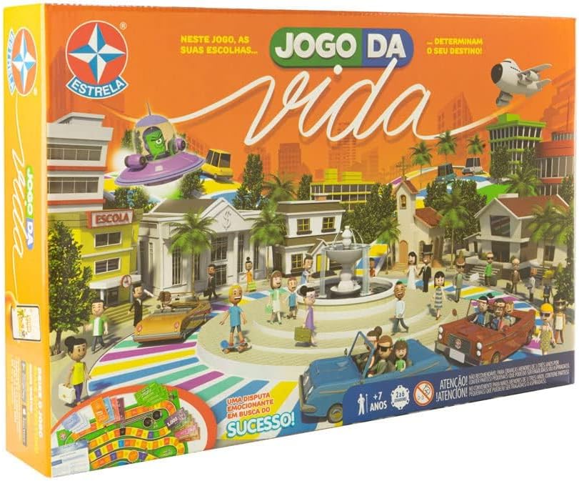 Jogo da Vida Estrela Clássico para famílias e amigos.