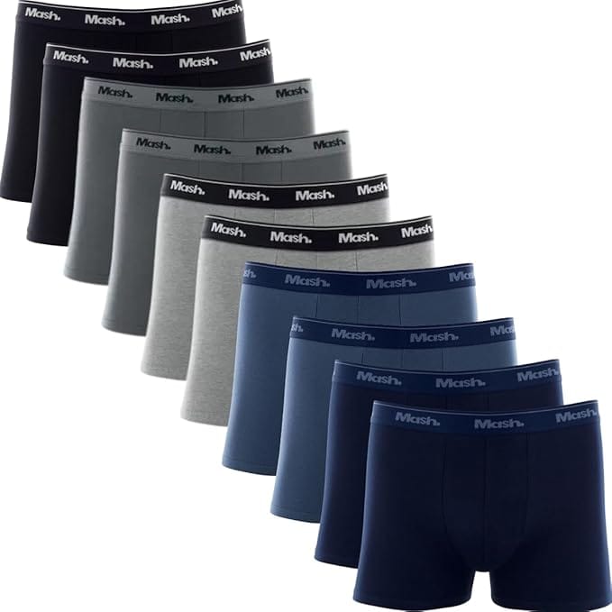 Kit com 10 Cuecas Mash Boxer Algodão Masculino