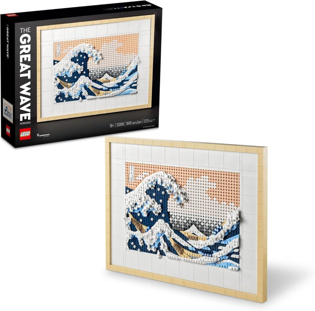 LEGO Art Hokusai A Grande Onda 31208 inspirado na famosa obra japonesa com acabamento para exposição