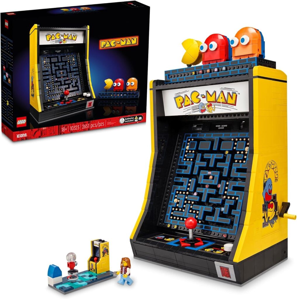 LEGO Icons Máquina de Jogos PAC-MAN 10323 com 2.651 peças para adultos e colecionadores