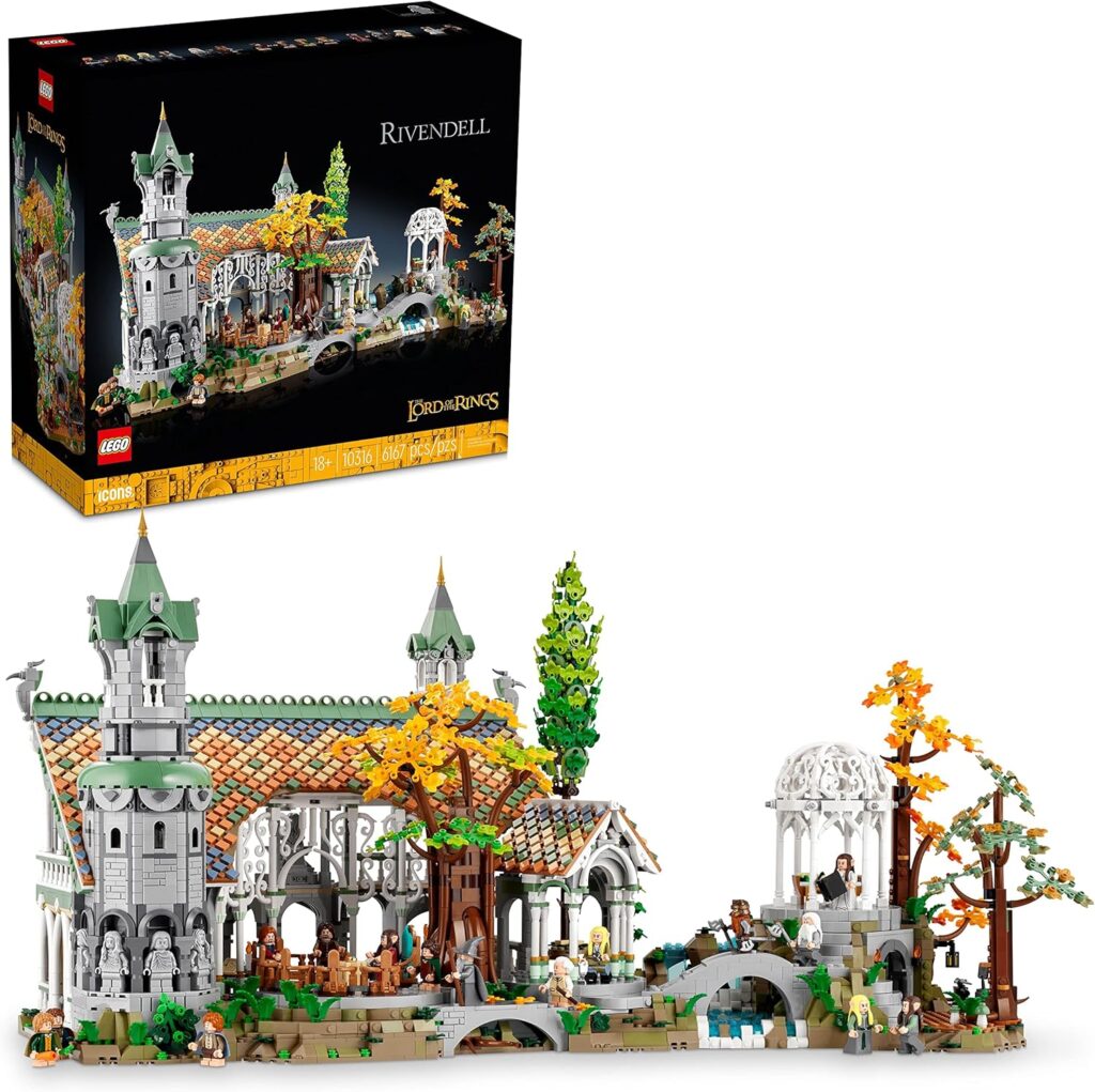 LEGO Icons O Senhor dos Anéis Valfenda 10316 com 6.167 peças para adultos e colecionadores