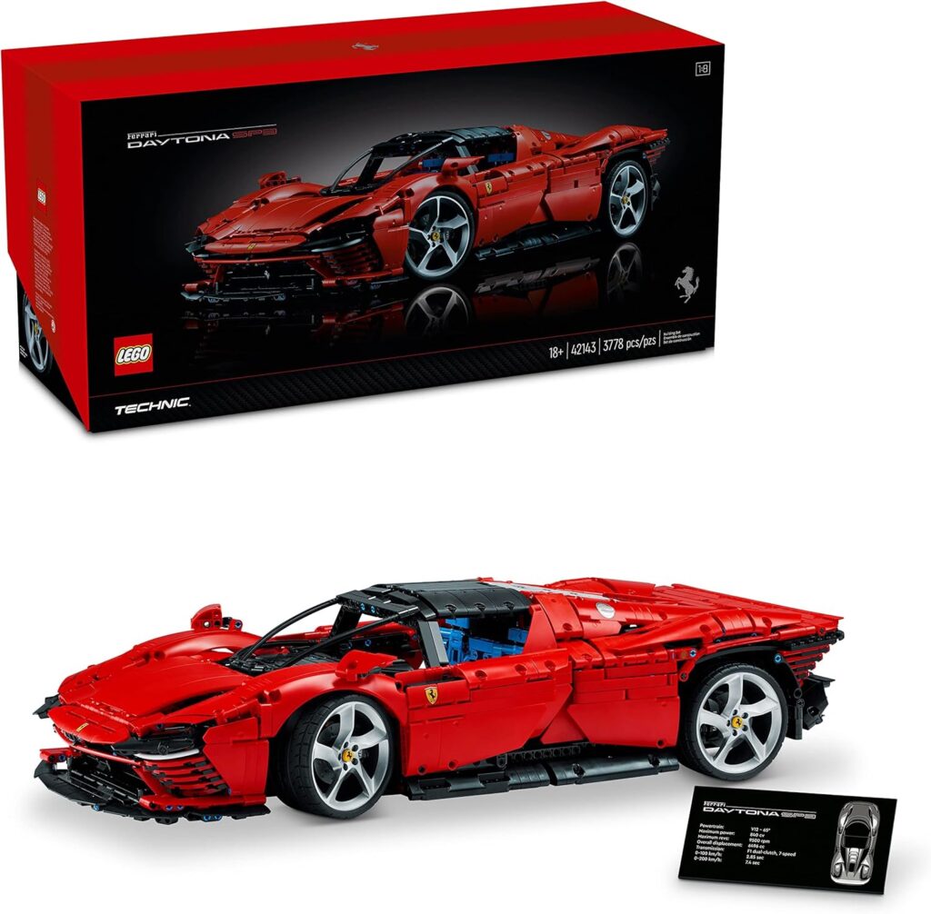 LEGO Technic Ferrari Daytona SP3 42143 com 3.778 peças para adultos e colecionadores