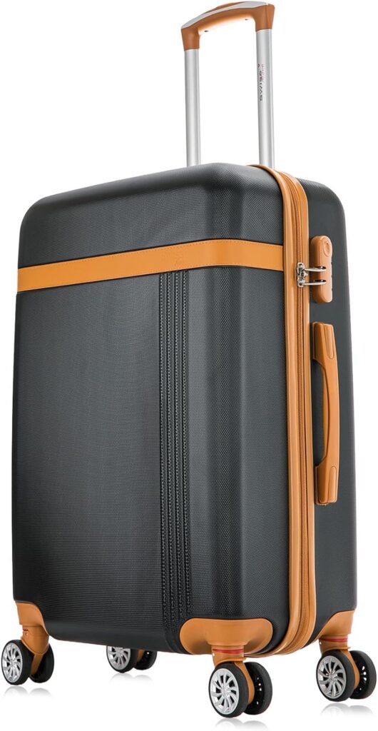Mala de viagem Swiss Move Bruges média 23 kg rígida com rodas 360°, ideal para bagagem despachada