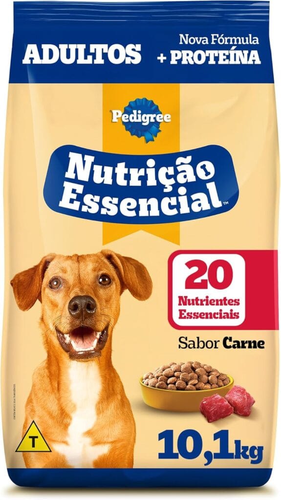 Pedigree Nutrição Essencial Carne 10,1 kg para cães adultos de porte médio