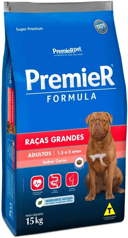 melhores rações para cachorros de grande porte - Ração Premier Fórmula para Cachorros Adultos de Grande Porte 15 kg