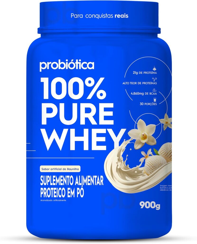 Probiótica 100% Pure Whey 900 g Baunilha entre os melhores whey protein concentrado