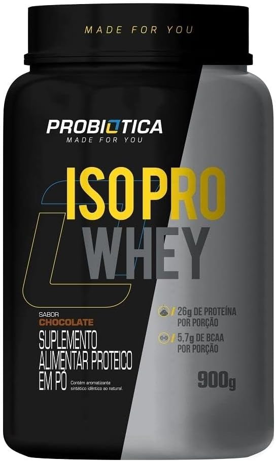 Probiótica Iso Pro Whey Protein Isolado 900 g sabor chocolate