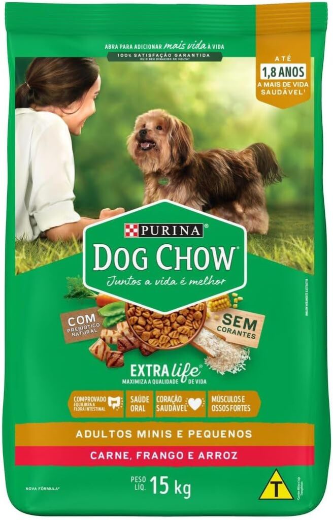 Purina Dog Chow Adultos Raças Pequenas Frango e Arroz 15 kg