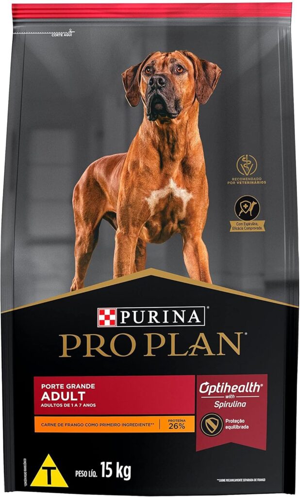 Purina Pro Plan Cães Adultos Raças Grandes Frango 15 kg – ração Super Premium para cachorros de grande porte
