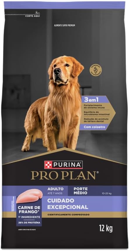 Purina Pro Plan Cuidado Excepcional para cães adultos de porte médio 12 kg