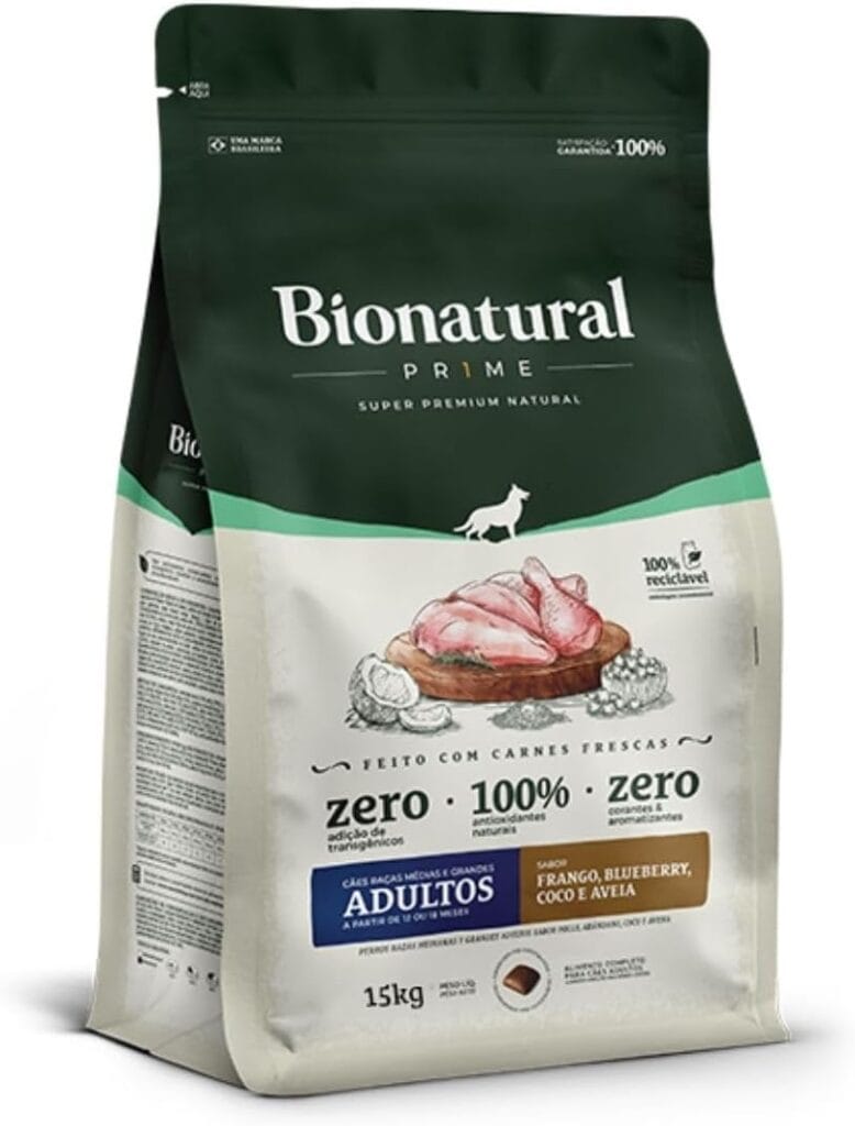 Ração Bionatural Prime Frango para cães adultos de raças médias e grandes 15 kg