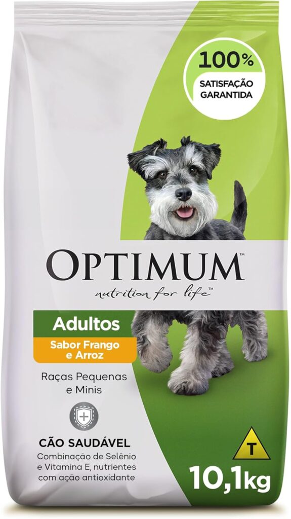 Ração Optimum Adultos Raças Pequenas e Minis Frango e Arroz 10,1 kg para cães adultos