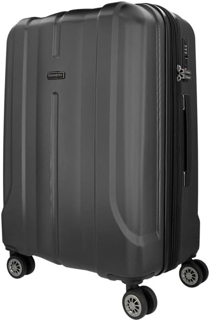 Mala de viagem Samsonite Fiero 3.0 média expansível 67 litros em policarbonato com 4 rodas duplas e cadeado TSA