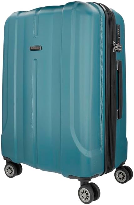 Mala de viagem Samsonite Fiero 3.0 média 23kg em policarbonato com cadeado TSA, sistema expansível e rodas duplas 360°