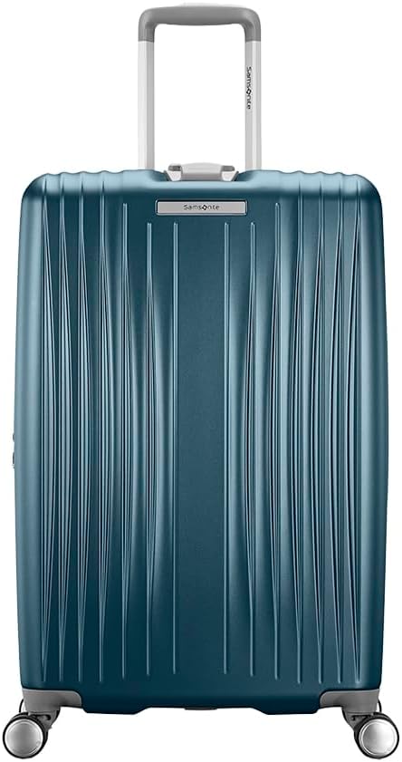 Mala de viagem Samsonite Quartz média 23kg em policarbonato com cadeado TSA, rodas duplas 360° e sistema expansível