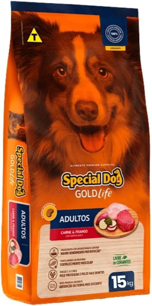 Ração Special Dog Gold Life para cães adultos carne e frango 15 kg
