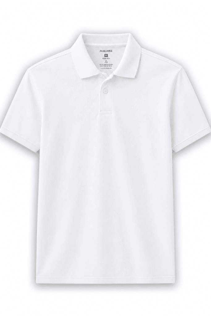 Malwee camisa polo masculina básica lisa branca 100% algodão