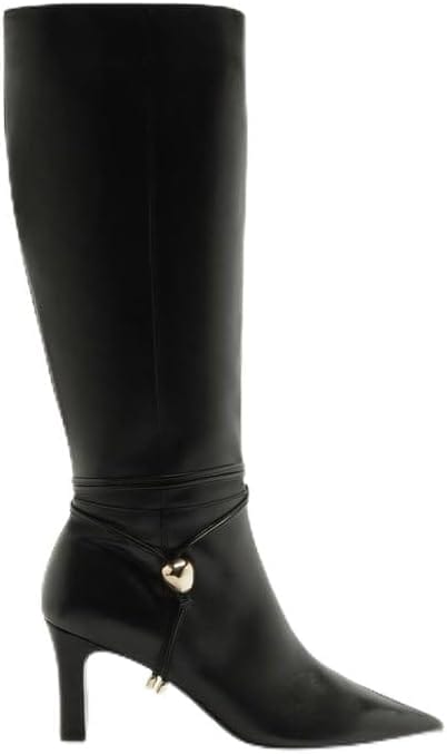 Bota feminina Arezzo cano longo em couro legítimo preta