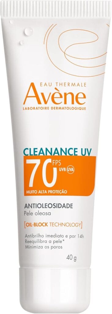 Avène Cleanance UV FPS 70 40 g com tecnologia Oil-Block e controle da oleosidade