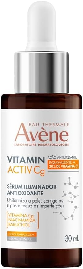 Avène Vitamin Activ Cg Sérum Iluminador Antioxidante 30 ml com Vitamina Cg, Niacinamida e Bakuchiol