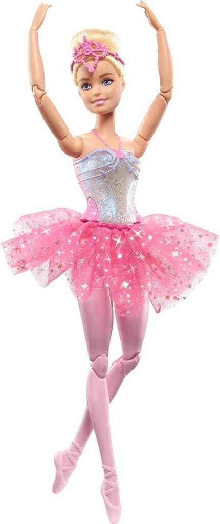 Barbie Bailarina com luzes brilhantes e figurino rosa Mattel