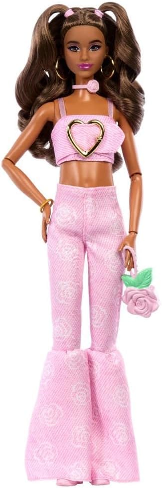 Barbie Fashionista Deluxe Style JJN72 com look rosa e acessórios
