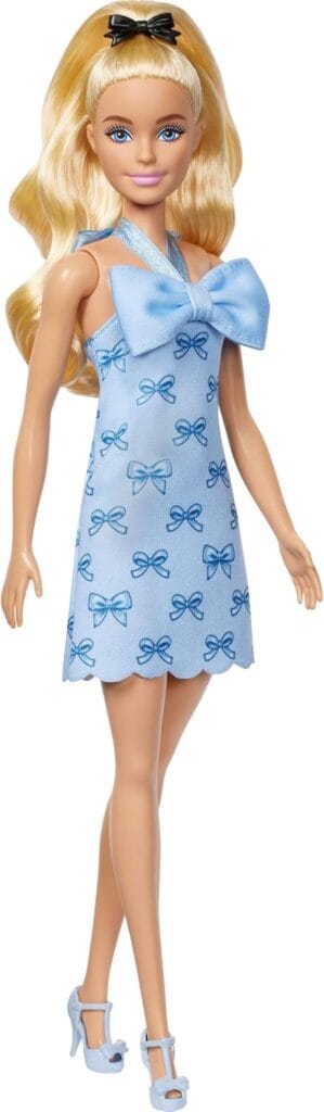 Barbie Fashionista Vestido Azul com Laços HYT93 Mattel