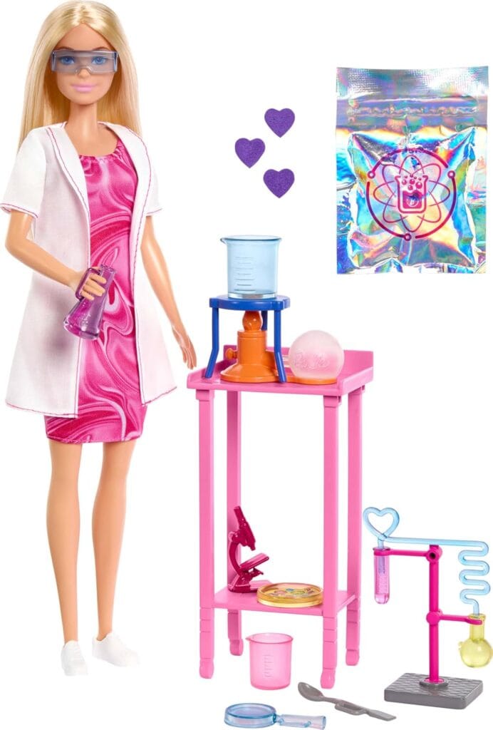 Barbie Profissões Cientista JCR70 Mattel com laboratório e acessórios
