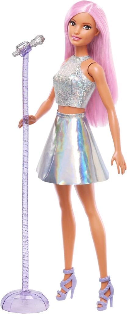 Barbie Profissões Pop Star com microfone JCW42 Mattel