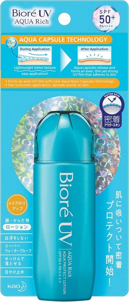 Bioré UV Aqua Rich Protect Lotion FPS 50+ - protetor solar facial ultraleve