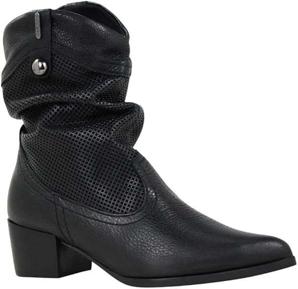Bota Feminina Bottero Cano Baixo em Couro 349302 preta