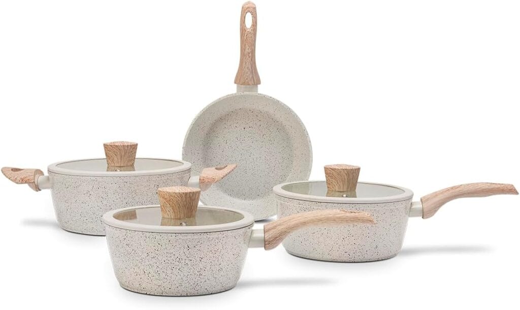 Jogo de Panelas Brinox Ceramic Life Sirius 4 Peças Vanilla