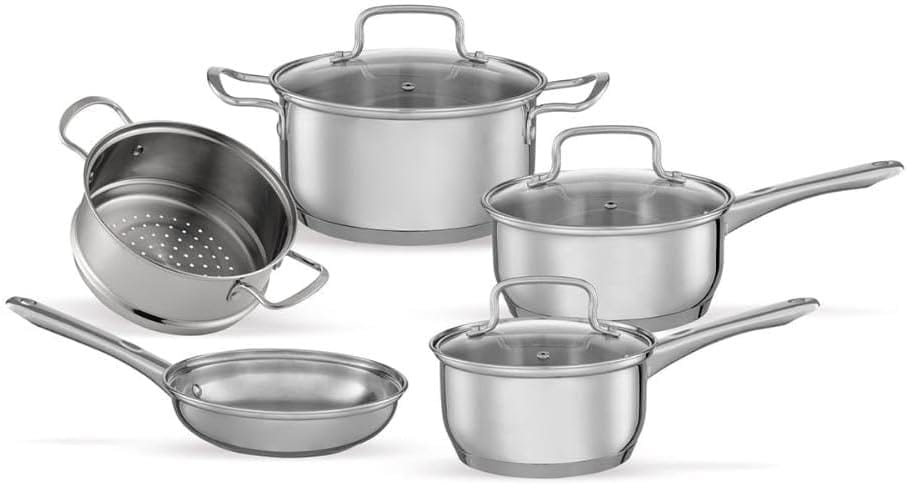 Brinox Jasmin jogo de panelas em aço inox com fundo triplo 5 peças