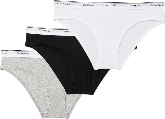 Calvin Klein Modern Cotton Bikini kit com 3 calcinhas femininas de algodão